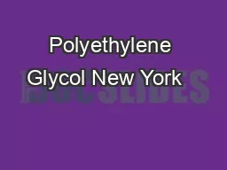 Polyethylene Glycol New York   