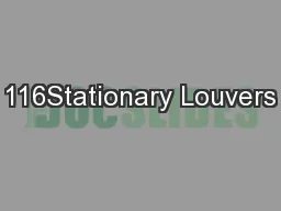 116Stationary Louvers