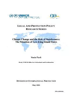 EGAL ND ROTECTION OLICYESEARCH ERIESClimate Change and the Risk of Sta