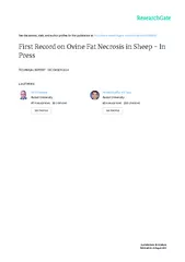 Fig.1 showing:- A-A herd of sheep suffered from fat necrosis (lipomato
