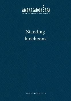 Standing luncheons