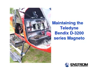 Maintaining the Teledyne Bendix D-3200 series Magneto