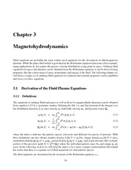 Chapter3MagnetohydrodynamicsFluidequationsareprobablythemostwidelyused