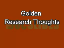 Golden Research Thoughts