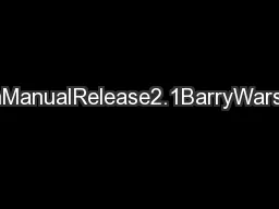 GNUMailman-InstallationManualRelease2.1BarryWarsawMarch7,2015barry(at)