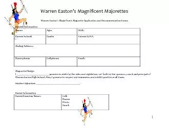 Warren Easton’s Magnificent Majorettes
