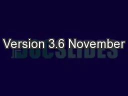 Version 3.6 November