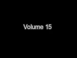 Volume 15 