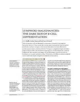 Normal lymphocyte differentiation is,in some sense,adisaster waiting t