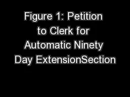 Figure 1: Petition to Clerk for Automatic Ninety Day ExtensionSection
