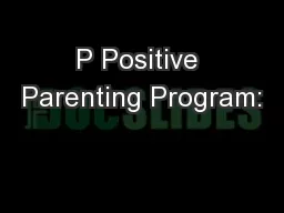 P Positive Parenting Program: