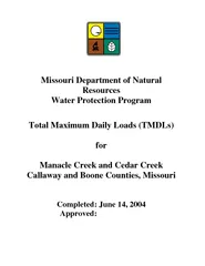 Missouri Department of Natural Resources Water Protection Program   To