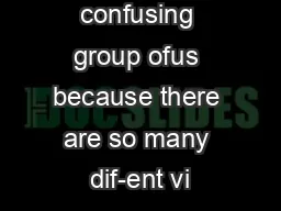 ins can be a confusing group ofus because there are so many dif-ent vi