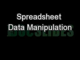 Spreadsheet Data Manipulation