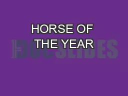 HORSE OF THE YEAR