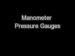 Manometer Pressure Gauges
