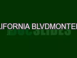 .CALIFORNIA BLVDMONTEREY