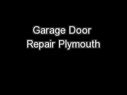 Garage Door Repair Plymouth