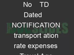 GOVERNMENT OF SIKKIM TOURISM DEPARTMENT GANGTOK No    TD Dated    NOTIFICATION transport