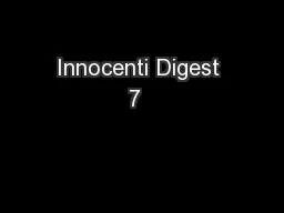 Innocenti Digest 7  
