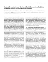 MaskedPresentationsofEmotionalFacialExpressionsModulateAmygdalaActivit