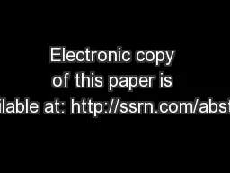 Electronic copy of this paper is available at: http://ssrn.com/abstrac
