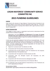 Document Number: 9097909 Document Name: Logan mayoress community servi