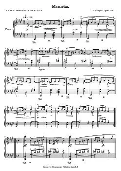 Mazurka.F. Chopin. Op.6, No.1.