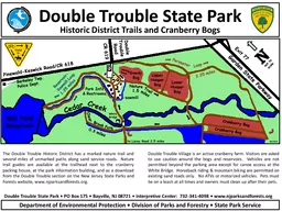 The Double Trouble Historic District has marked nature trail and several miles o