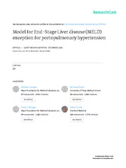 MELDSUPPLEMENTModelforEnd-StageLiverDisease(MELD)ExceptionforPortopulm