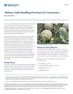 Melons: Safe Handling Practices for ConsumersAmy Simonne