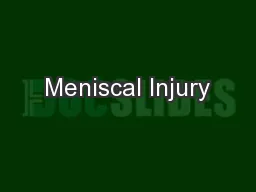 Meniscal Injury