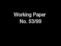 Working Paper No. 53/99