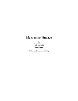 Mezzanine Finance by