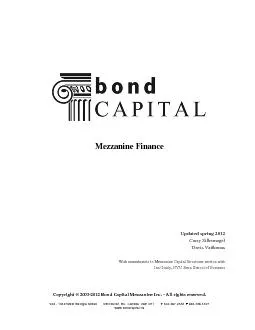 Bond Capital Mezzanine Inc.
