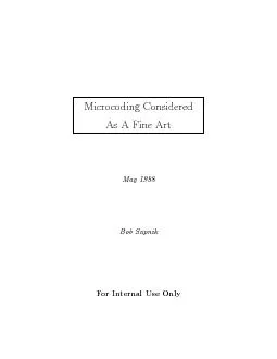 MicrocodingConsideredAsAFineArt