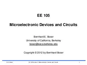 Microelectronic Devices and Circuits