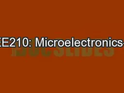 EE210: Microelectronics-I