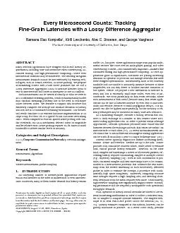 EveryMicrosecondCounts:TrackingFine-GrainLatencieswithaLossyDifference