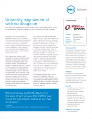 The University of Nebraska at Omaha had undertaken a project to migrat