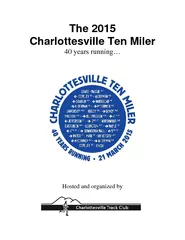 The 2015 Charlottesville Ten Miler 40 years running