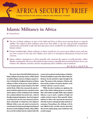 Islamic Militancy in Africa