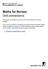 Maths for Nurses