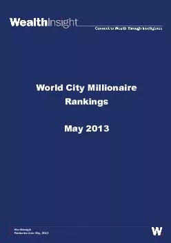 World City Millionaire Rankings