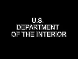 U.S. DEPARTMENT OF THE INTERIOR