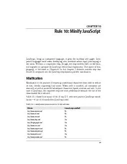 Chapter10:Rule 10: Minify JavaScript