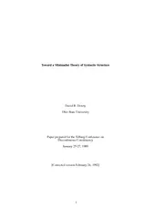 Toward a Minimalist Theory of Syntactic StructureDavid R. DowtyOhio St