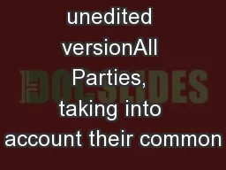 Advance unedited versionAll Parties, taking into account their common