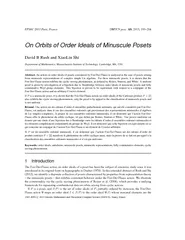 OnOrbitsofOrderIdealsofMinusculePosets195Theorem1.1.LetPbeaminusculepo