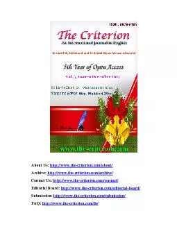 The Criterion: An International Journal in English